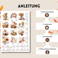 PDF Hallo Herbst Vorlage Kerzentattoo für Stumpenkerzen Kerzensticker Herbstzauber Herbstzeit Herbstbilder Bild 2