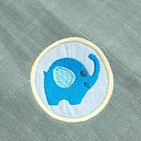 Halstuch  blauer Elefant aus Musselin  Dreieckstuch Baby und Kleinkind schilf Bild 2