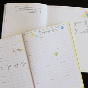 Kindergarten - Freundebuch mit Geburtstagskalender, A4, für 25 Freunde Bild 3