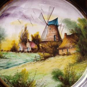 Traumhafte Hubert Bequet QUAREGNON SCHALE Belgien Windmühle Landschaft Bild 6