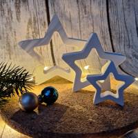 Weihnachtssterne 3er Set ~ Sterne zum dekorieren ~ Deko ~ Weihnachten Bild 3
