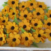 10 Filzblumen Sonnenblumen Streudeko herbstdeko Bild 2