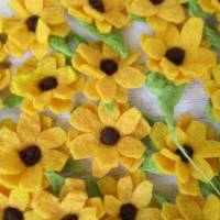 10 Filzblumen Sonnenblumen Streudeko herbstdeko Bild 4