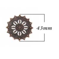 6x Vintage Verbinder Filigree Stampings Mandala Blume Ornament 2 Farben zur Auswahl Bild 3