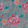 Weicher Nicki-Velour mit romantischen Rosen Blumen rosa grau 50 x 150 cm Nähen  ♕ Bild 6