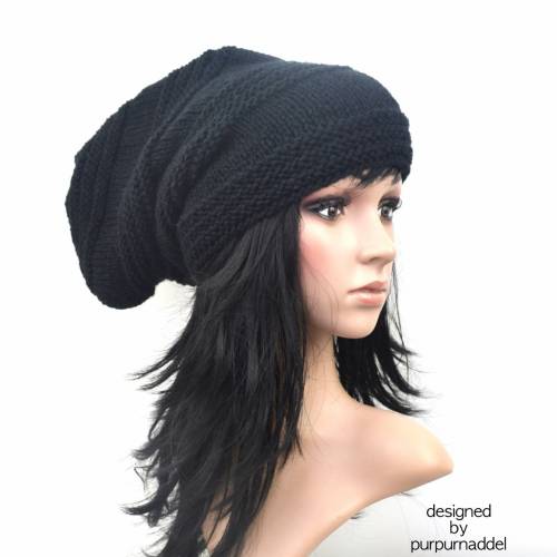 Strickmütze!Long Beanie, Slouchy, Wintermütze, Mütze, BOHO,Gestrickt!