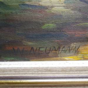 Enten Ölgemälde Gemälde W. Neumann Impressionismus Landhaus Cottage Bild 3