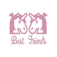 Plotterdatei Einhorn Best Friends Beste Freunde Geburtstag Geschenk Schule DIY -freie kleingewerbliche Nutzung inklusive Bild 1