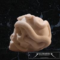 Mini Keramik Totenkopf mit Schlangen Bild 2