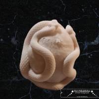 Mini Keramik Totenkopf mit Schlangen Bild 3