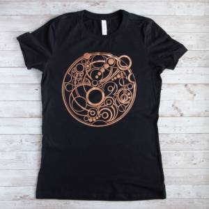 Damen T Shirt  mit einem Kreis Motiv Damen T-Shirt in schwarz Bild 1