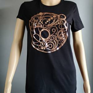 Damen T Shirt  mit einem Kreis Motiv Damen T-Shirt in schwarz Bild 2