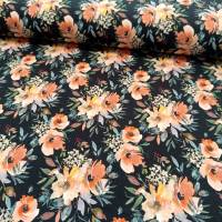 0,5m French Terry Watercolor Flowers / floraler Sweat Bild 5