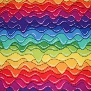 18,40 EUR/m Softshell mit Fleece Innenseite Wellen Regenbogen Bild 7