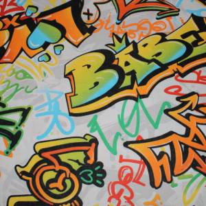 14,60 EUR/m Dekostoff Graffiti bunt Baumwollmix Bild 4