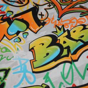14,60 EUR/m Dekostoff Graffiti bunt Baumwollmix Bild 7