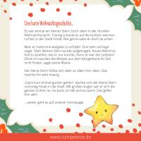 Der kleine Stern - Eine kurze Weihnachtsgeschichte | A6 Heft | Handgezeichnet und handgebunden Bild 8