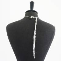 UNIKAT Halskette mit Spanbäumen und handgeknüpften Band, Erzgebirgisches Kunsthandwerk Bild 7