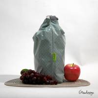 Große Lunchbag  mit Griff aus  "Au Maison"  Wachstuch Bild 2