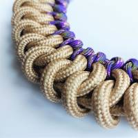 Knotenkette "Beige Purple" Bild 3