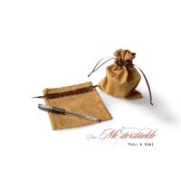 XXL-Adventskalender-Säckchen handgefertigt braun beige gold Geschenkbeutel Weihnachtstüten Bild 6