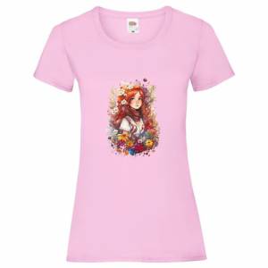 T-Shirt Damen- Shirt Damen mit einzigartigen Prints aus Baumwolle ,,Herbstgirl'' Bild 3
