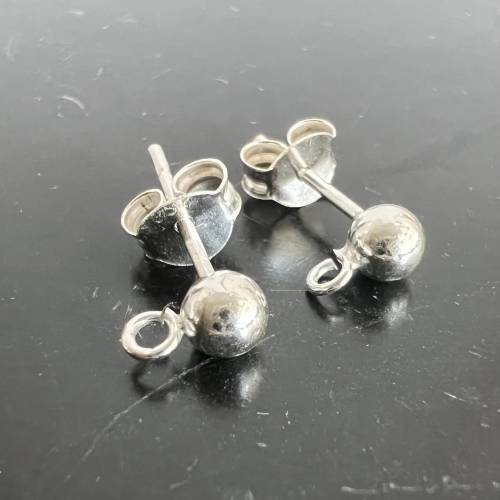 Ohrstecker aus 925-Silber, verschiedene Größen, 3mm, 4mm Kugel