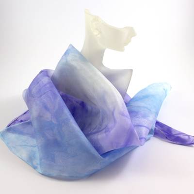 Seidentuch 55x55 cm **SoftPastell** handgefärbtes Unikat aus Seide von ZWEIFARBIG 