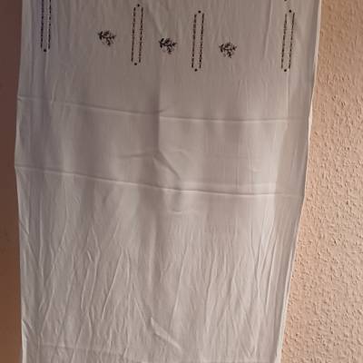 Leinentuch mit Stickerei - Handtuch - 50er Jahre