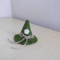 2 Stück Filzhut Wanderhut olivgrün   -  für die Deko oder Geldgeschenke basteln Bild 1