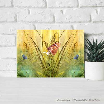 Schmetterling auf Blüte im Landhausstil DIGITALES BILD ZUM DOWNLOAD & DRUCKEN Wanddeko Poster Geschenk günstig kaufen