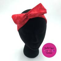 Haarband mit Draht - Batik-Rot Design Bild 2