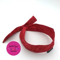 Haarband mit Draht - Batik-Rot Design Bild 4