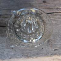 Zitruspresse Zitronenpresse Glas Pressglas 30er bis 50er Jahre Bild 4