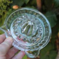 Zitruspresse Zitronenpresse Glas Pressglas 30er bis 50er Jahre Bild 5
