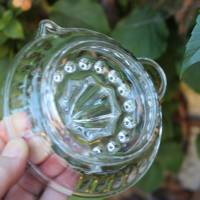 Zitruspresse Zitronenpresse Glas Pressglas 30er bis 50er Jahre Bild 6