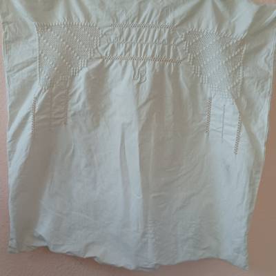 Bettwäsche - wunderschönes Kopfkissen - Leinen mit Stickerei  aus den 1920er Jahren