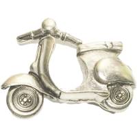 Silberne Gürtelschnalle Motorroller für 4 cm Gürtelbreite Bild 1