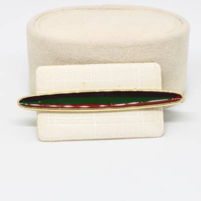 Krawattenklammer Krawattenhalter Krawattenclip Goldfarbe Glasiert Streifen Lila,Grün,Rot Vintage für Schlips