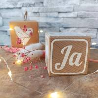 Hochzeitsgeschenke aus Holz, Buchstabenwürfel, Hochzeitstischdeko, Hochzeitstisch Deko, Tischdeko Hochzeit Bild 1