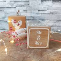 Hochzeitsgeschenke aus Holz, Buchstabenwürfel, Hochzeitstischdeko, Hochzeitstisch Deko, Tischdeko Hochzeit Bild 7