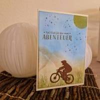Geburtstagskarte / Abenteuer / Fahrrad / Berge / Radfahren / Entspannen / Sterne / Glück Bild 3