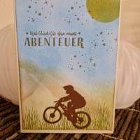Geburtstagskarte / Abenteuer / Fahrrad / Berge / Radfahren / Entspannen / Sterne / Glück Bild 4