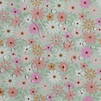♕ Baumwollstoff beschichtet Wachstuch mit Blumen Millefiori in 2 Farben 50 cm x 145 cm ♕ Bild 4