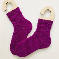 Strickanleitung Toe-up Socken, Euklid, Größe 36-43, mit Bumerangferse, PDF Anleitung mit Mustersatz Bild 2