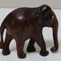 Massiver - Teak - Holz Elefant aus den 80er Jahren Bild 4