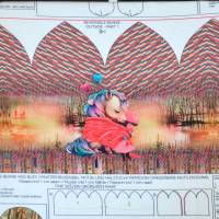 ♕ French Terry Panel mit Einhorn Prinzessin  Stenzo Beanie und Loop 50 x 150 cm ♕ Bild 2