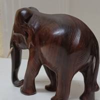 Massiver - Teak - Holz Elefant aus den 80er Jahren Bild 1