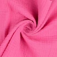 Double Gauze Musselin Stoff  Unifarben Pink Bild 1