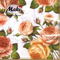 Lunchservietten mit festlichen Rosen in Pastelltönen von Maki zum Basteln Bild 1